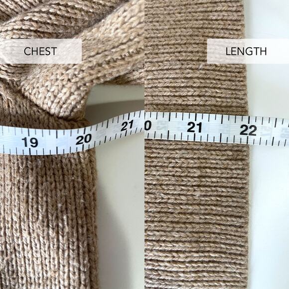 J. MCLAUGHLIN Cropped Wool Cashmere Angora Blend Cardigan in Tan Size S - Picture 9 of 9